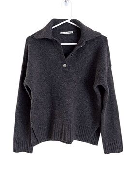 Abercrombie Grey Polo Pullover Sweater